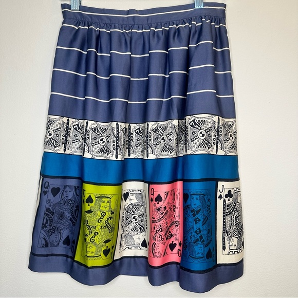 Anthropologie Edme & Esyllte Dresses & Skirts - Anthropologie Edme & Esyllte Pinochle Skirt Sz 4 Queen of Heart Playing Card EUC